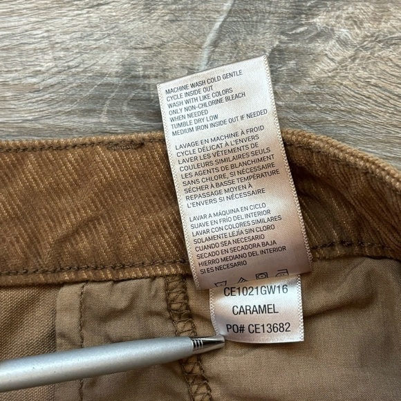 CURRENT/ELLIOTT The Painter Corduroy Wide Leg Jeans in Caramel Size 29 NWT - Picture 13 of 14